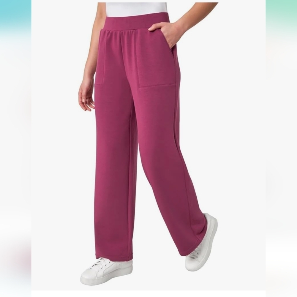 NWT Mondetta Ultra-Soft Wide Leg Pant purple L M‎ XL